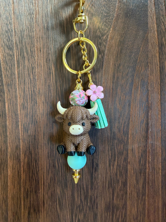 Highland Cow Keychain/Bag Charm
