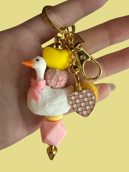 Cottage Core Goose Keychain/Bag Charm