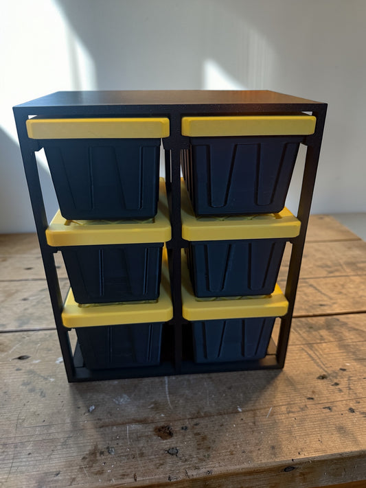 6 Mini Totes with Rack